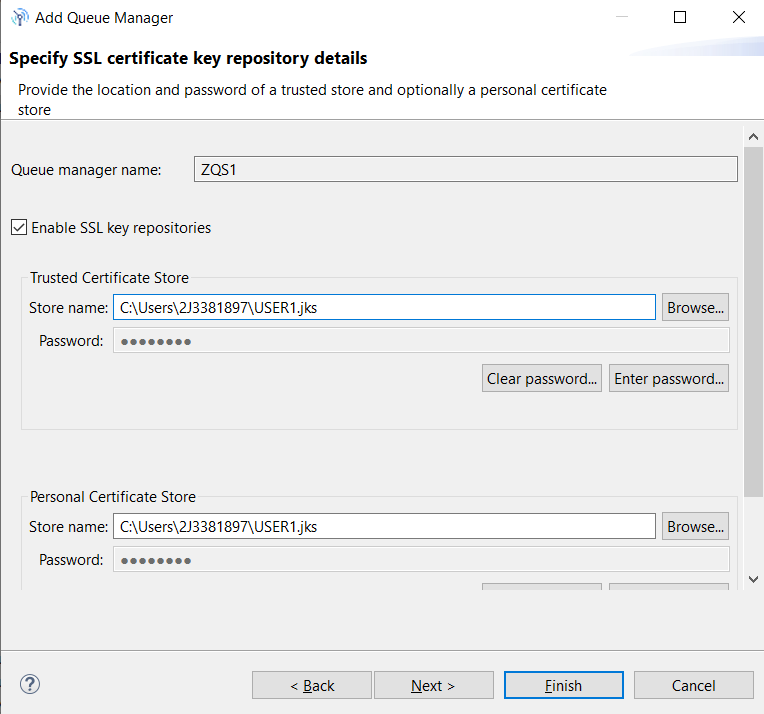 Picture of new remote queue manager setup