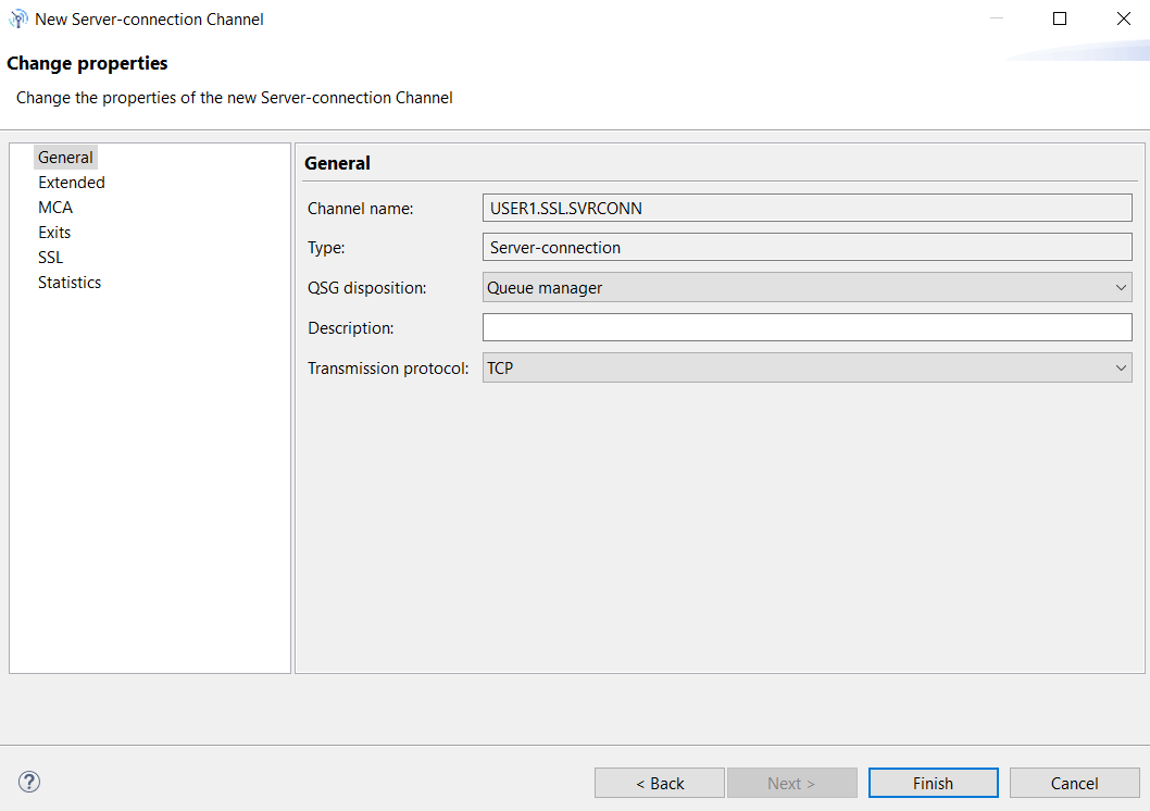 Picture of MQ explorer SSL CipherSpec settings