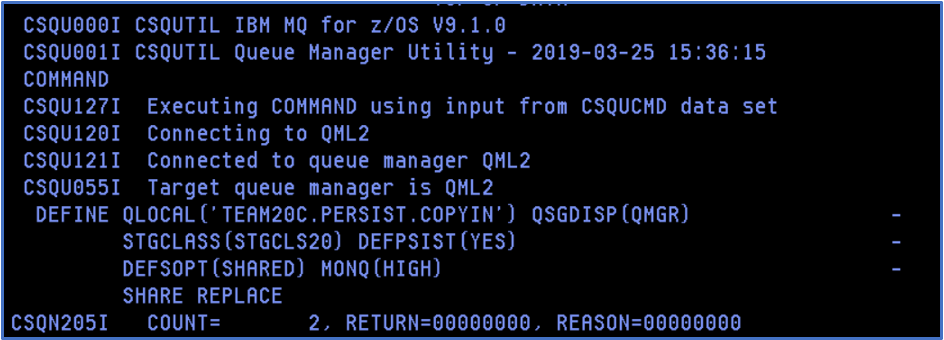 LOGPUT output