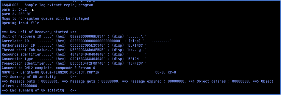CSQ4LOGS output
