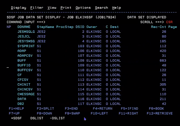 Picture of MQSMFP Output