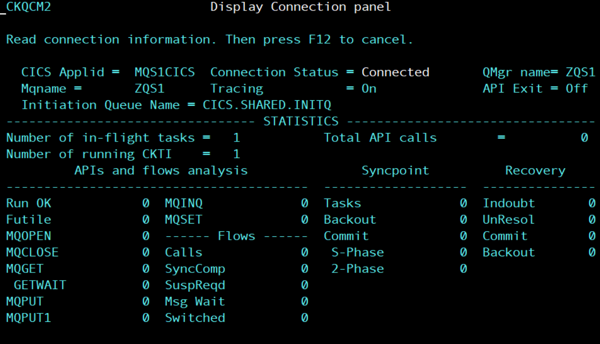 Connection display