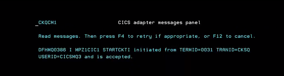 confirmation message